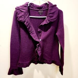 Colour Works Burgundy wool Cardigan size S